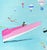 Scott Woodard "Regatta of Sorts" Pastel Blue and Pink Abstract Contemporary Landscape Painting, 2022 For Sale - Image 9 of 11
