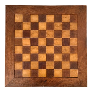 Mid 20th Century Large Craftsman's Wooden Chess Board For Sale