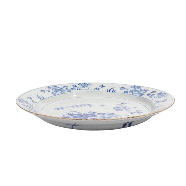 English English Delft Tin Glazed Platter, C. 1750 For Sale - Image 3 of 9