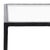 Spritely Home Tauri Metal Square Accent Table in Black with Glass Top For Sale - Image 4 of 7