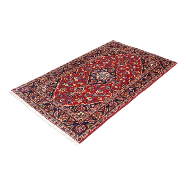 Kashan Rug in Hand-Knotted Rug For Sale