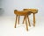 1960s Set of Scandinavian Tan Stools, 1960s For Sale - Image 5 of 9