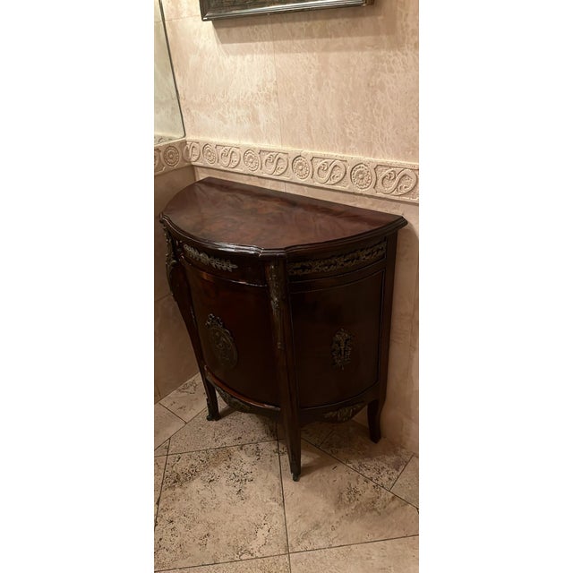 Late 19th Century Antique Louis XV Marquetry Cabinet For Sale - Image 5 of 5