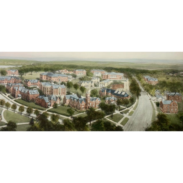 Smith College Engraving, After Richard Rummell, c.1913 — Hand-Colored Print, Large For Sale - Image 4 of 4