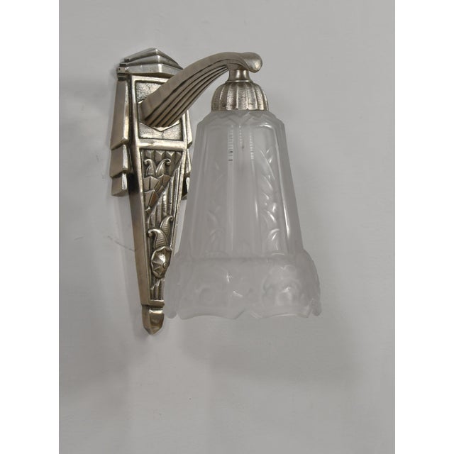 A Pair of French Art Deco Wall Sconces by P. Maynadier 1930 France - 3 Pairs Available For Sale - Image 6 of 12