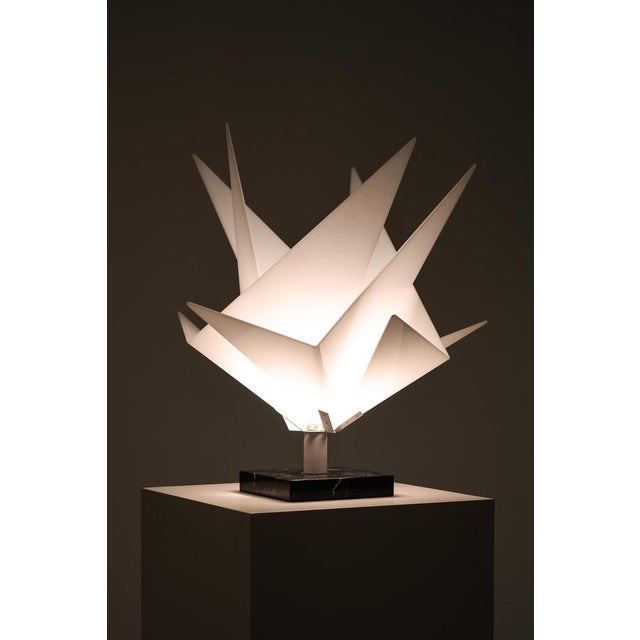 Table Lamp with White Plastic Panels, 1960s For Sale - Image 3 of 9