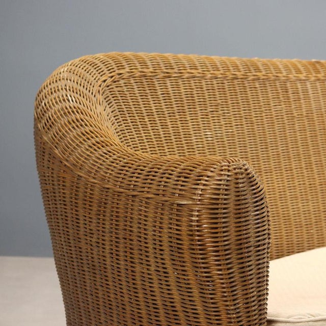 Vintage Wicker Sofa, Italy, 1960s-1970s For Sale - Image 3 of 10