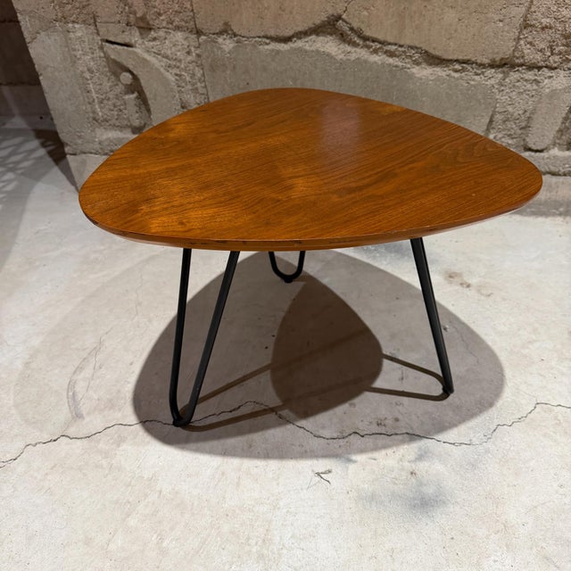 Mid-Century Modern Mid-Century Modern "Guitar Pick" Coffee Table Hairpin Legs For Sale - Image 3 of 9