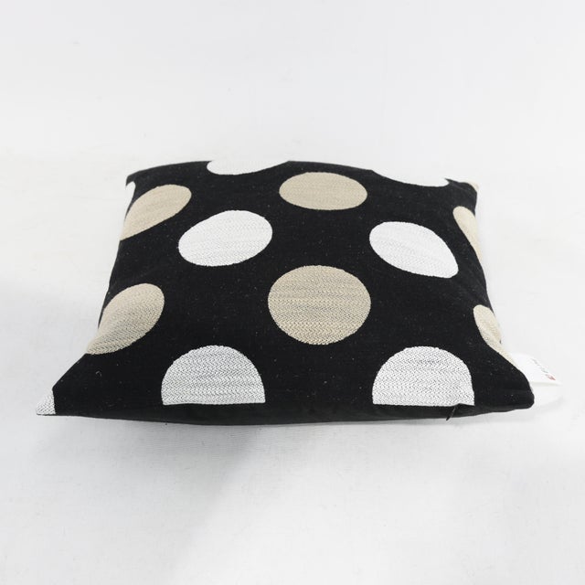 Black and White Polka Dot Throw Pillow For Sale - Image 4 of 10