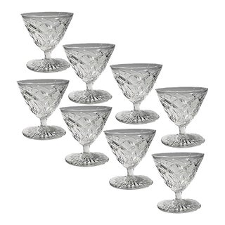 Thomas Webb Signed Cut Crystal Cordial Glasses - Set of 8 For Sale