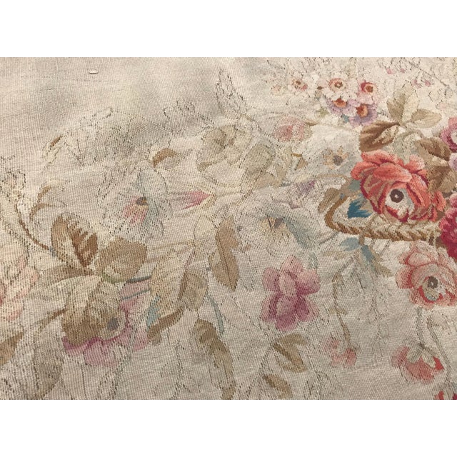 19th Century Aubusson Tapestry Sofa Cover For Sale - Image 12 of 16