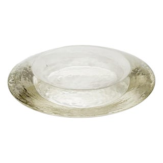 Vintage Round Glass Ashtray, France, 1970s For Sale