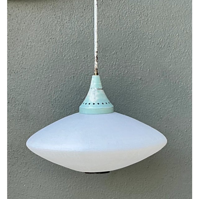 Metal Vintage Mid-Century Modern Pendant Lamp For Sale - Image 7 of 12