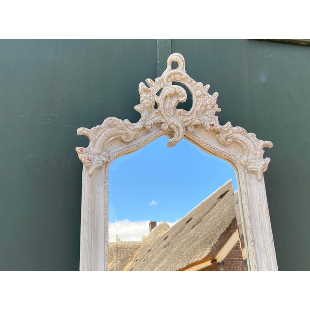 French Rococo Style Whitewash Full Length Mirror Chairish