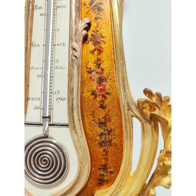 Louis Xv Style Vernis Martin Cartel Clock and Thermometer, 1740 For Sale - Image 14 of 16