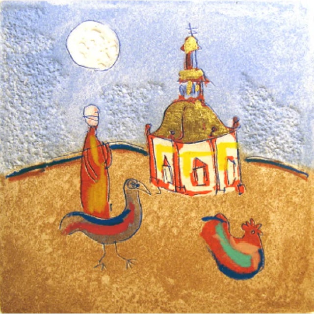 Tonino war - la russia azzurra ii - etching and aquatint 22 x 22 cm signed and numbered by hand by the artist on the front...