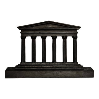 Early 20th Century Neoclassical Greek "Parthenon" Cast Iron Architectural Element Decorative Object For Sale