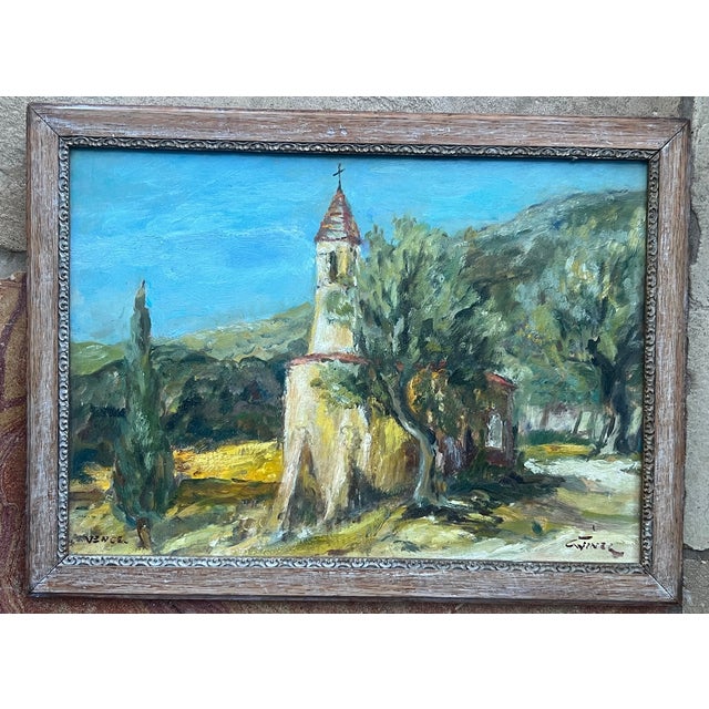 Vintage Signed Provencial Painting, Signed by Artist, C. 1930's For Sale - Image 9 of 13