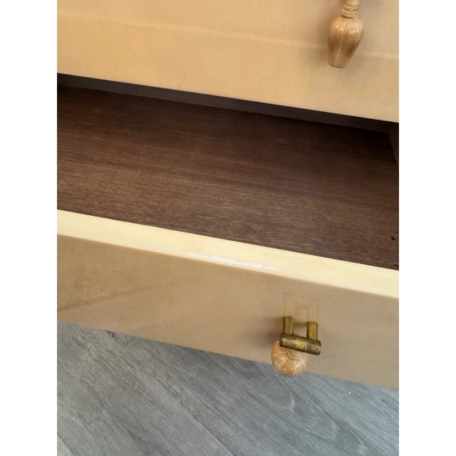 1960s Pair of Faux Goatskin Nightstands For Sale - Image 11 of 12