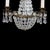 Vintage Italian Brass & Cut Crystal 5 Light Chandelier C1950 For Sale - Image 6 of 8