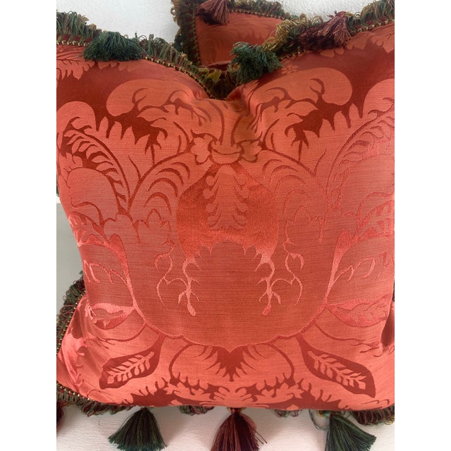 Vintage Scalamandre Classic Tasseled Silk Pillows/Pair For Sale In Philadelphia - Image 6 of 11