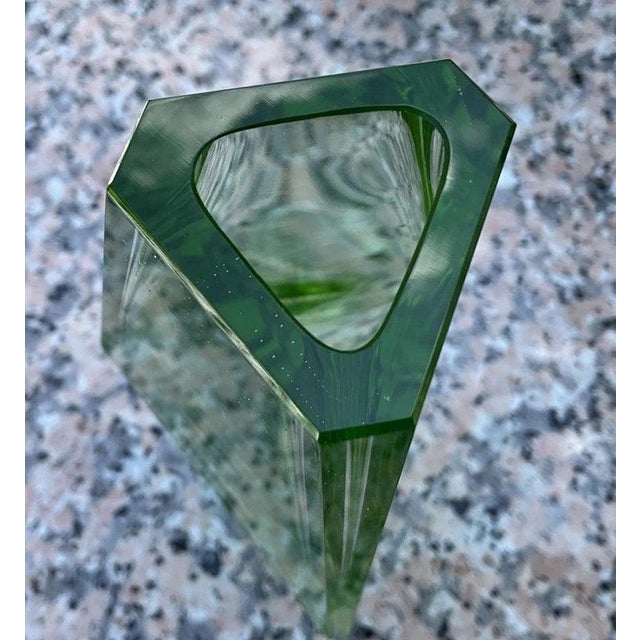 A striking and unusually shaped mid-century Murano art glass vase, attributed to Bucella Cristalli, Murano, Italy, dating...