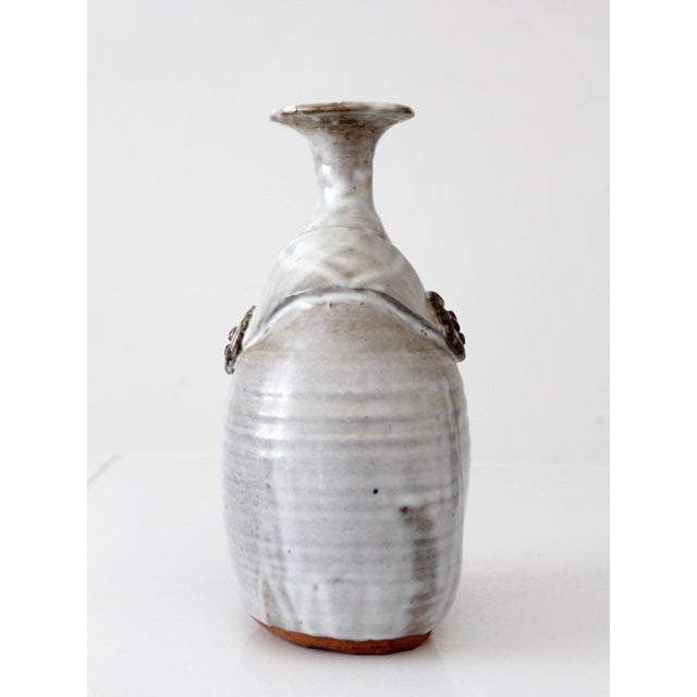 Vintage 70s Studio Pottery Vase For Sale - Image 4 of 12