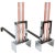 Silver Andirons French Art Deco Chrome & Glass For Sale - Image 8 of 12