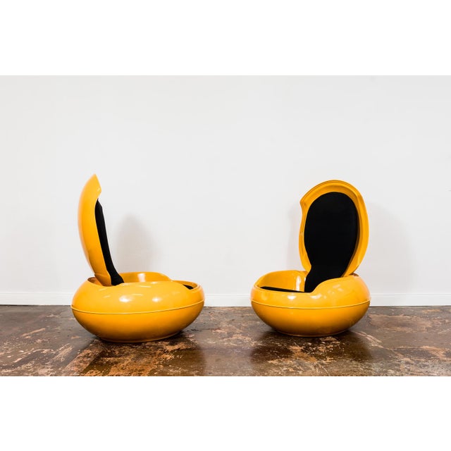 Textile Garden Egg Chairs by Peter Ghyczy, 1968, Set of 2 For Sale - Image 7 of 18