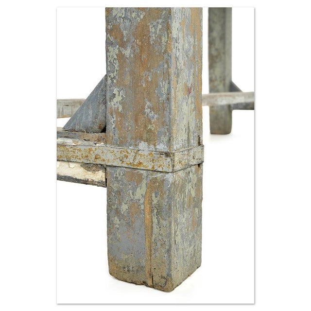 Workshop Table in Patinated Wood For Sale - Image 3 of 7