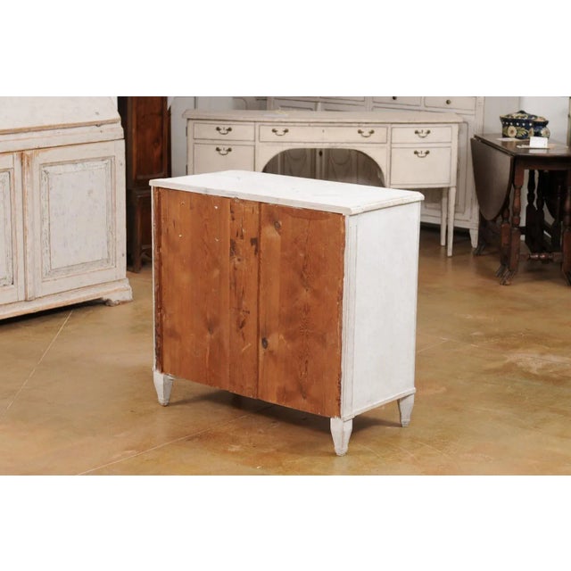 Swedish Gustavian Style 19th Century Three-Drawer Chest with Marbleized Top For Sale - Image 11 of 12