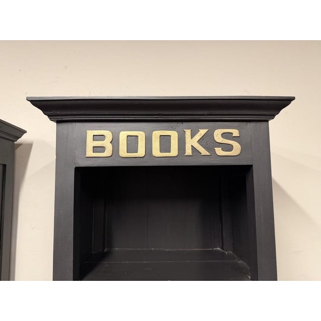 English Black Teak Bookcases, Set of 2 For Sale - Image 12 of 16