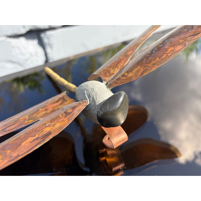 2010s Dragonfly Wall Art Eric Moore 2016, Brass, Copper, Stone For Sale - Image 5 of 11