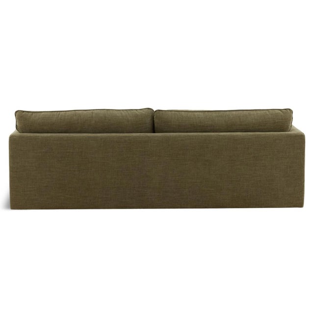 Modern Olive Luxe Sofa For Sale - Image 4 of 6
