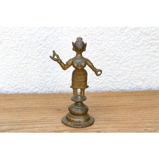 Sun-Warmed Indian Bronze Celestial Dancer Figurine For Sale