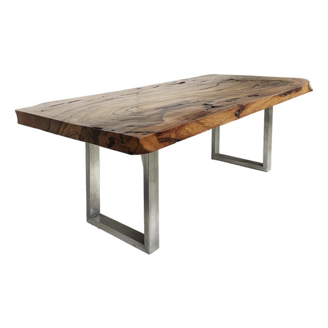 Phillips Collection Organic Modern Origins Dining Table, Live Edge Solid Wood For Sale