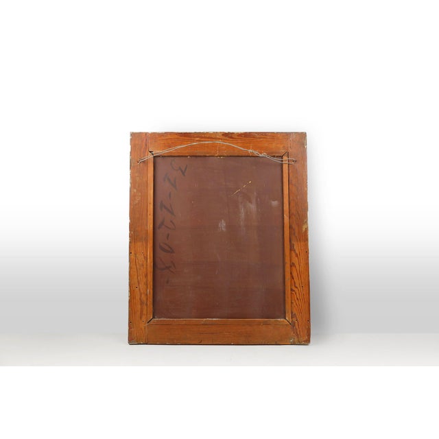 French Mirror with Warm Pine Wood Frame, 1900s For Sale - Image 10 of 11