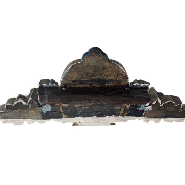 Pair of Architectural Carved Wood Pediment Wall Hangings | Chairish