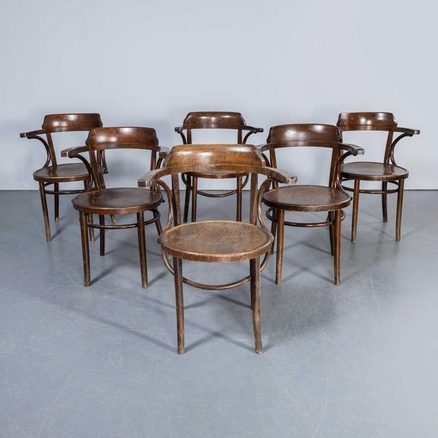 Wood Large Vintage Open Back Bentwood Dining Armchair, 1960s For Sale - Image 7 of 11