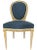 Louis XVI Style Blue Médaillon Chair, 1950s For Sale - Image 13 of 13