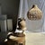 Woven Wicker Bulb Pendant Light For Sale - Image 9 of 18