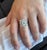 2020s 3.01 Carat Round Cut Lab Grown Diamond Ring With Marquise Cut Diamond Halo For Sale - Image 5 of 6