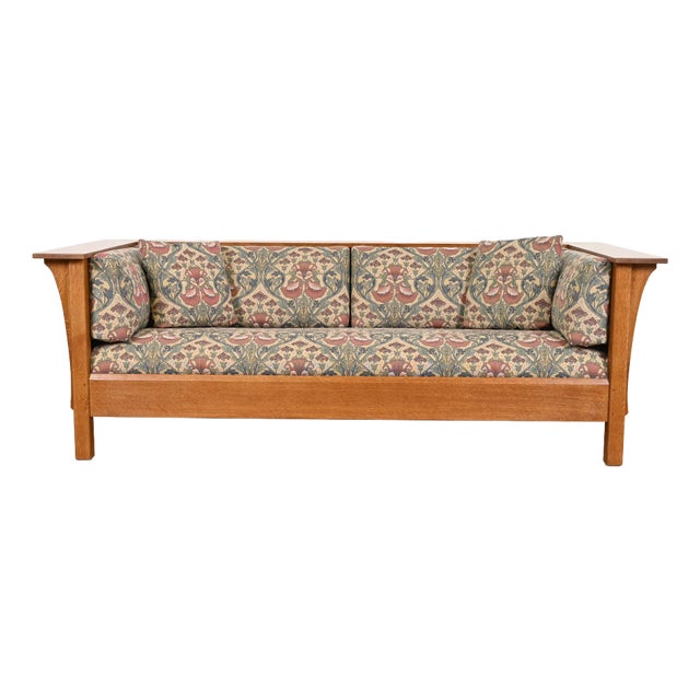 Stickley Mission Oak Arts and Crafts Settle Sofa For Sale