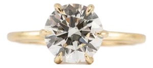 14k Yellow Gold 1.58ctw Lab Grown Round Diamond Hidden Halo Engagement Ring, Size 5.5