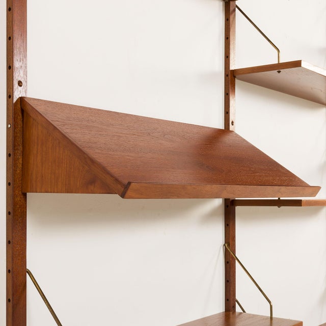 Mid-Century Danish Teak Wall Unit in the style of Poul Cadovius, 1960s For Sale - Image 11 of 16