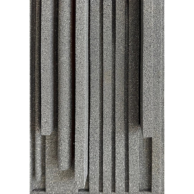 2000 - 2009 Lines of Stone Grey Hank Hecht Wood Assemblage Wall Sculpture, 2002 For Sale - Image 5 of 11