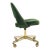 Mid-Century Modern Saarinen Executive Armless Chair in Emerald Green Velvet, Vintage Swivel Base For Sale - Image 3 of 4