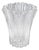 Mid-20th Century Art Deco Clear Glass Vase with Vertical Ribbing from Pierre dAvesn For Sale