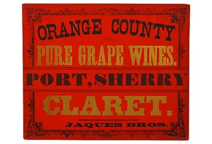 Jaques Bros Wine Sign