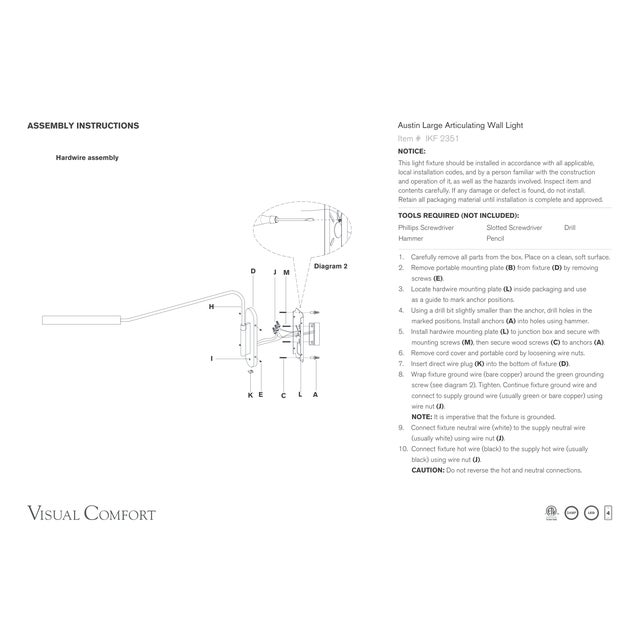 Ian K. Fowler for Visual Comfort Signature Austin Large Articulating Wall Light in Polished Nickel For Sale In Houston - Image 6 of 7